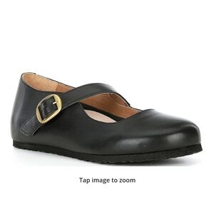 Birkenstock Black Mary Jane with Gold Buckle Strap
